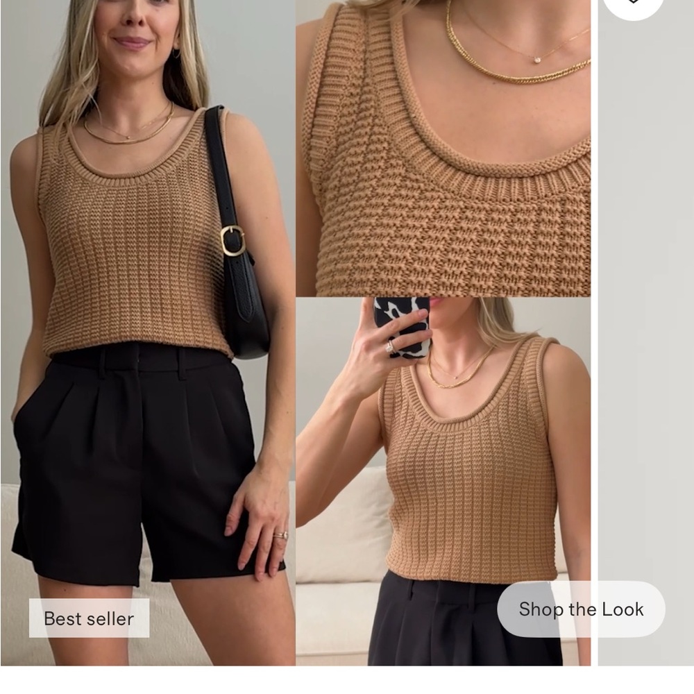 Quince Brown Ribbed Tank Top - Picture 5 of 5